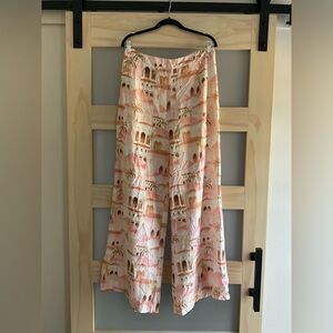 Petal & Pup Mediterranean Print Wide Leg Pants